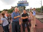 Welwyn Town Twinners at Champagne-sur-Oise Train Station