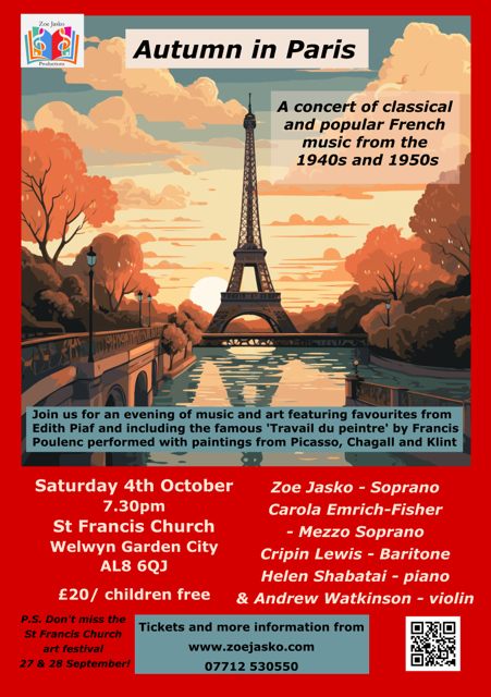 poster for French music concert