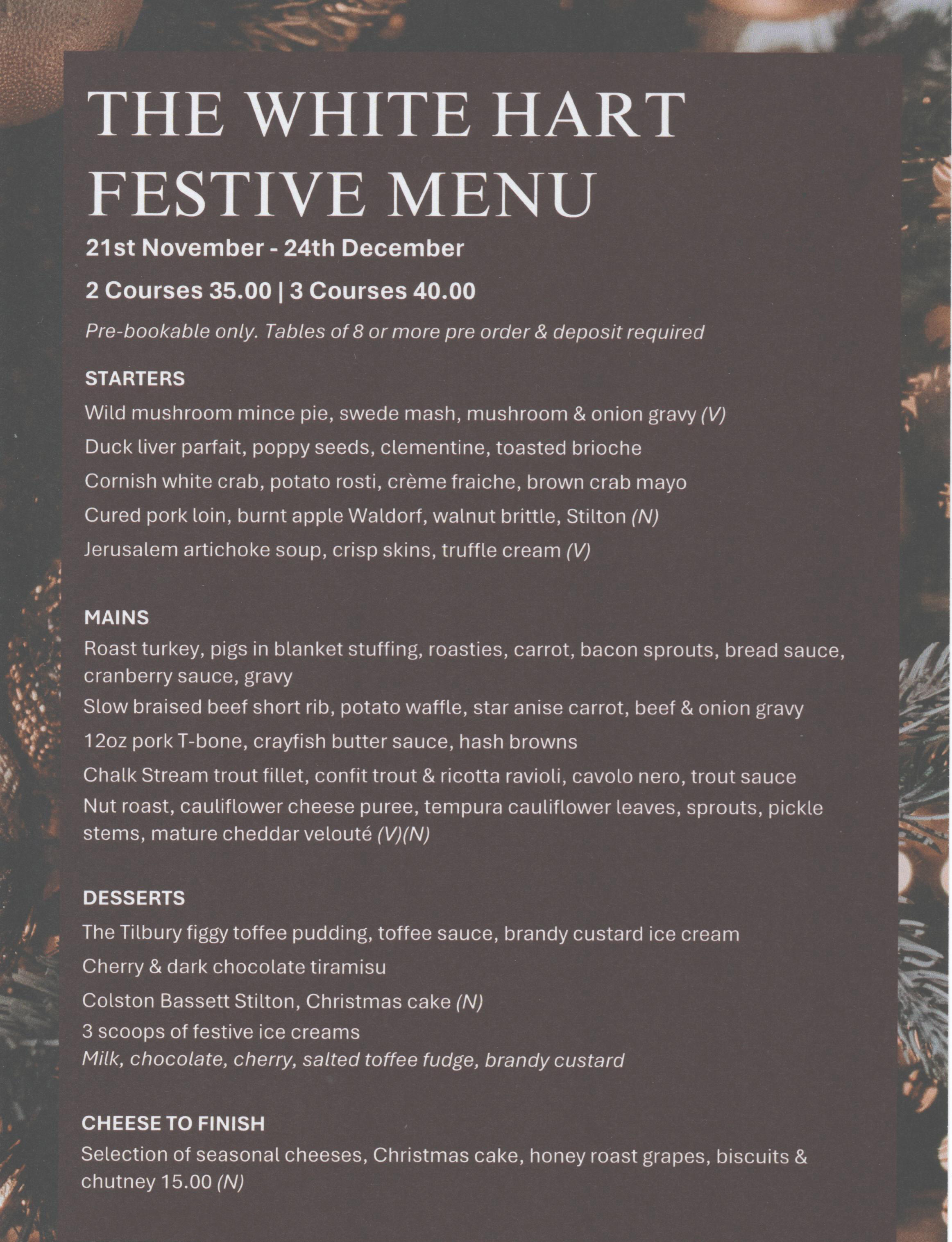 christmas menu
